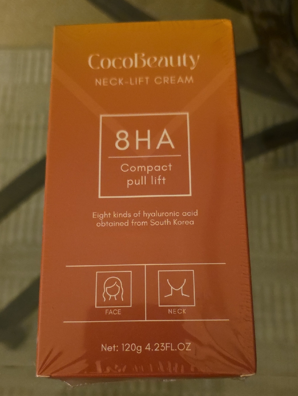 CocoBeauty 8HA Neck-Lift Cream - Orange Packaging